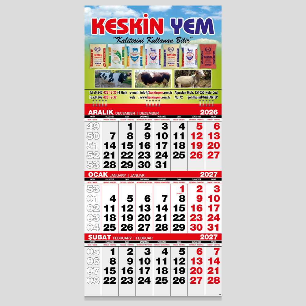 GMC-03 Ekonomik Küçük Boy Gemici Takvim