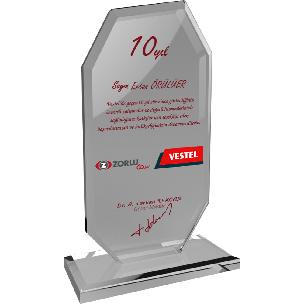 EKT-102-SFF Kristal Plaket