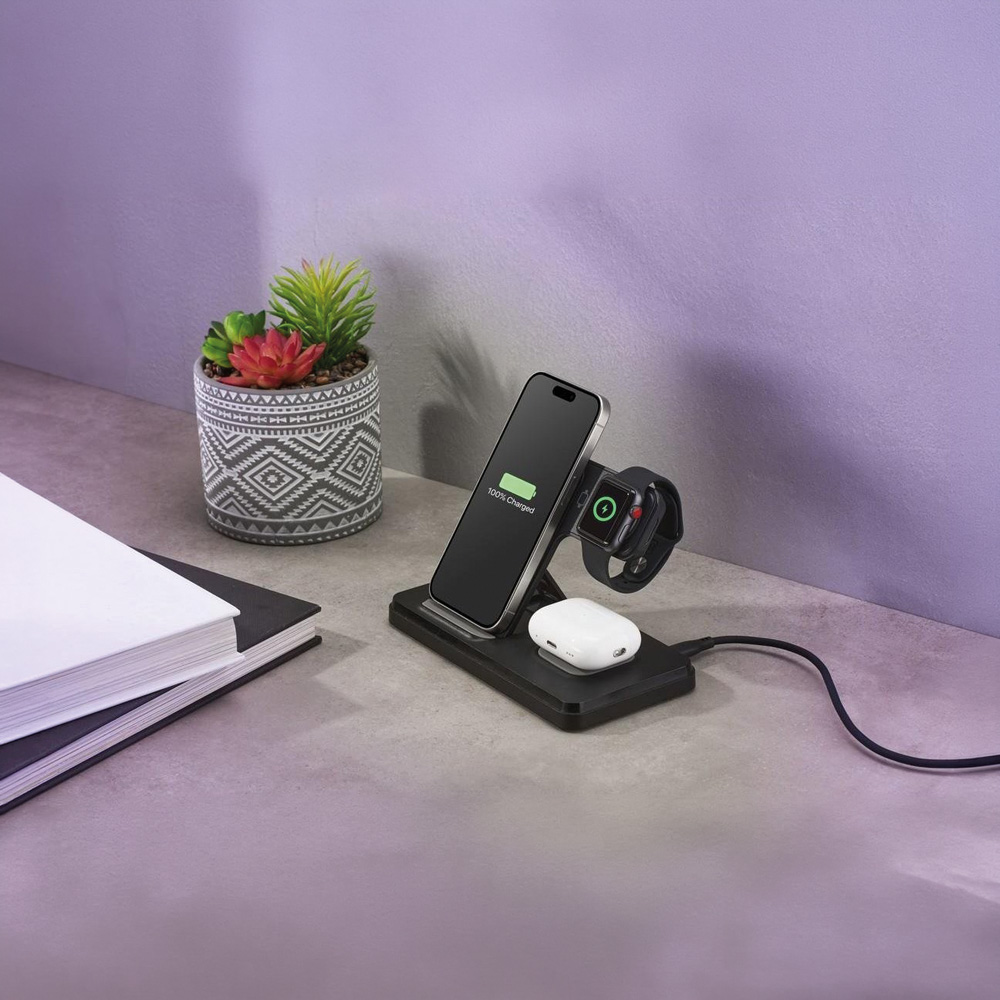 PWB-295 Wireless 3lü Şarj İstasyonu